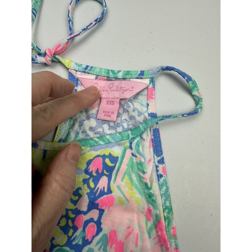 Women's Lilly Pulitzer Margot Dress In Mermaid Cove Dress Size XXS - Picture 5 of 6